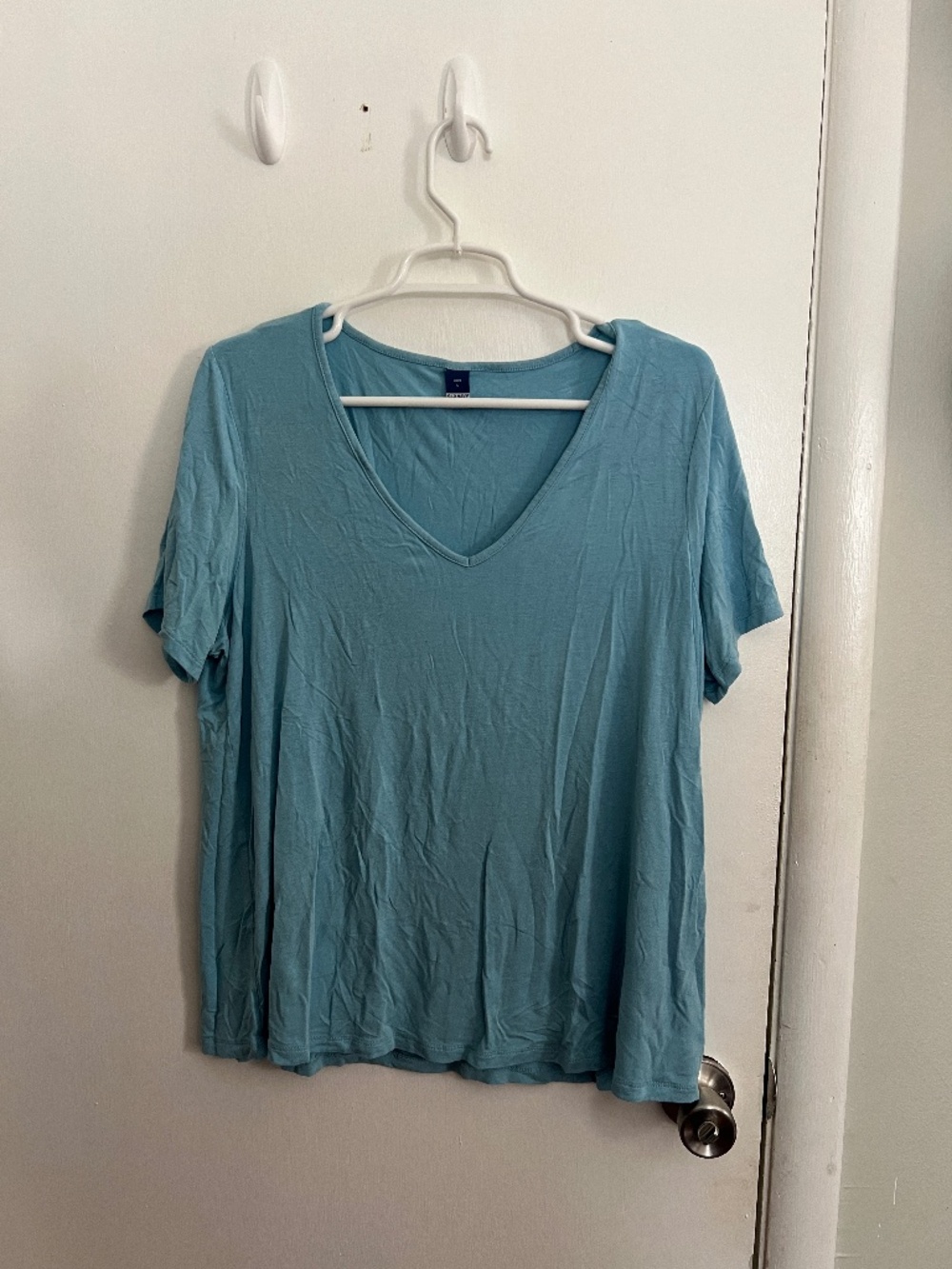 Blue Old Navy Luxe V-Neck T-Shirt